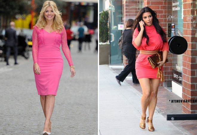 Розовое Платье С Черными Колготками фото 4